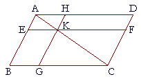 The complements of the parallelograms about the diagonal