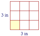 A square whose side is 3 inches
